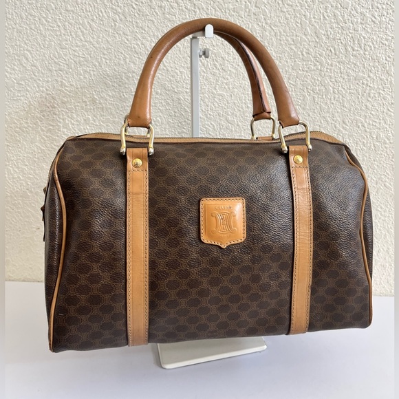 Celine vintage macadamia Boston bag